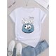 thumbnail image 2 of Camisetas de verano para mujer, con estampado, lindo, holgadas, atléticas, de manga corta, casual, 2025Women's Casual Monster Graphic Tee - Comfy Crew Neck Short Sleeve T-Shirt, Perfect for Summer &, 2 of 6
