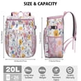 thumbnail image 3 of Travel Cooler Bag - Pioneer Flower Floral Print Pattern Camping Beer Cooler Backpack with Bottle Opener- Waterproof Insulated Picnic Backpacks - Cooler Bag for Beach, 3 of 6