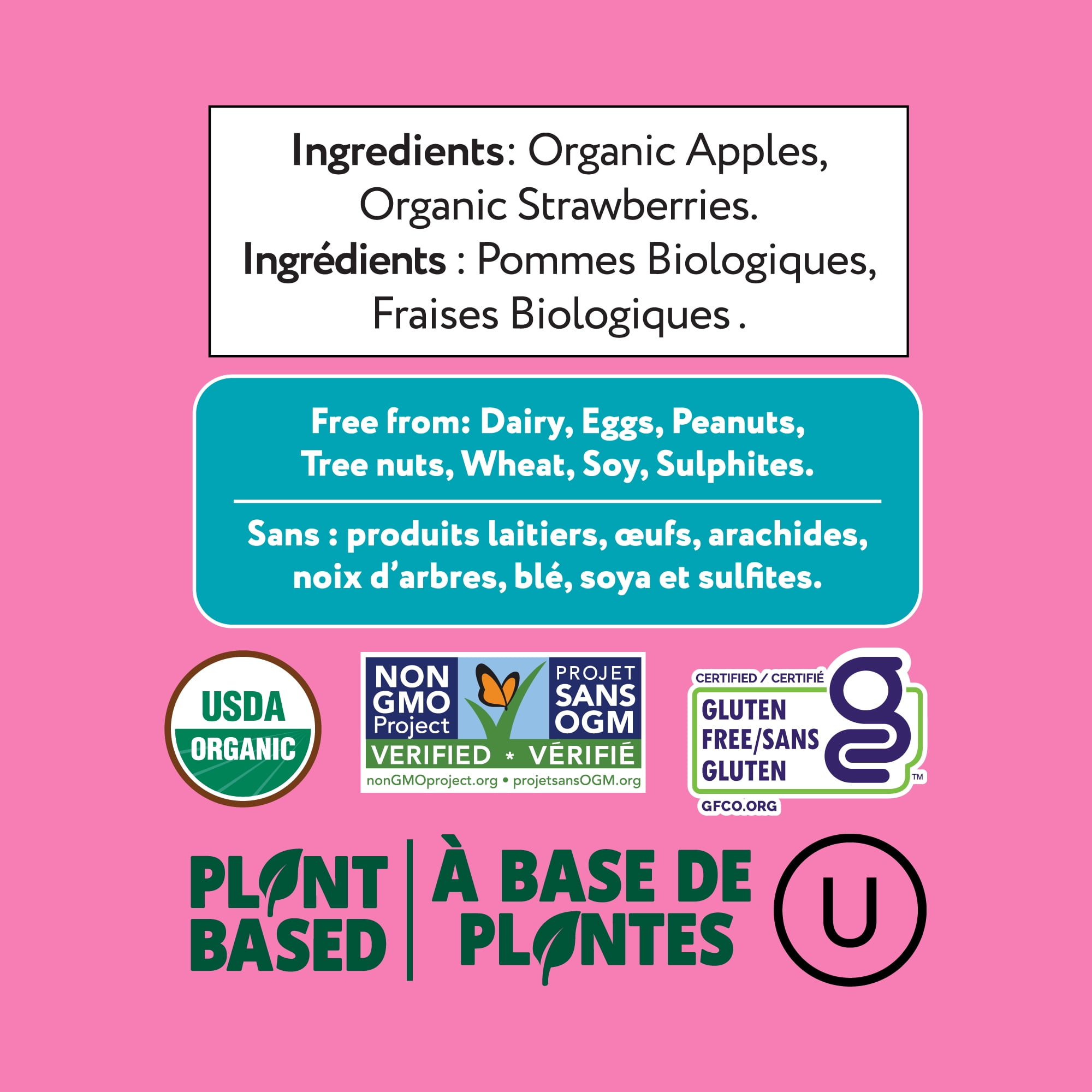 That's it. Organic Apple Strawberry Crunchables 6ct 10g