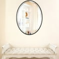 thumbnail image 3 of OVALCREST by The OVALCREST Mirror Store Livingston Framed Oval Mirror - Matte Black 24 5/8"x30 5/8", 3 of 5