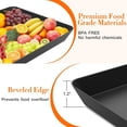 thumbnail image 3 of 6 pcs Serving Tray for Entertaining, Serving Platters for Snacks, Fruit, Cookies, Dessert, Reusable Plastic Trays for Serving Food and Pantry Organization in Kitchen & for Parties, (Black), 3 of 7