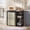 Black, variant on Homieasy Mini Fridge Stand with Charging Station, Bar Stand with Mini Fridge Space & Glass Holder for Kitchen/Dining, Brown