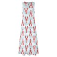 Lobsters on blue stripes Long Dress Dress women dresses for woman 2024