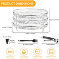 thumbnail image 2 of Air Fryer Rack Round 3 Layer Stackable Dehydrator Racks Stainless Steel Air Fryer Basket Tray Air Fryer Accessories, 2 of 7