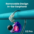 thumbnail image 2 of Auriculares X2 profesionales con cable desmontables de 3,5 mm Auriculares duales dinámicos de alta fidelidad, 2 of 8