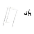 thumbnail image 5 of CarpNettore Minimalist Clear Acrylic Side Table Nightstand with Black Deer Resin Reindeer Figurine Modern Bedside Cabinet End Table Animal Sculpture for Living Room Home Office Bedroom Study, 5 of 8