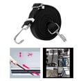 thumbnail image 4 of Cuerdas elásticas , correas elásticas para equipaje con ganchos, equipaje de cuerda resistente, lona, , barco, , , Negro 2m DYNWAVEMX Cordón elástico plano, 4 of 8