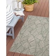 thumbnail image 2 of Linon Outdoor Washable Area Rug Collection, Ivory and Green, 3' x 5', 2 of 7