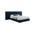 thumbnail image 3 of Meridian Furniture Pablo Navy Velvet King Bed with Chrome Metal Legs, 3 of 10