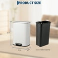 thumbnail image 3 of Narrow Rectangular Step Trash Can  with Soft-Close Lid & Removable Inner Bucket, Ideal for Kitchen & Home Office, 3 of 8