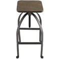 thumbnail image 4 of Modway Pointe Wood Top Metal Adjustable Height Kitchen Bar Stool In Brown, 4 of 5