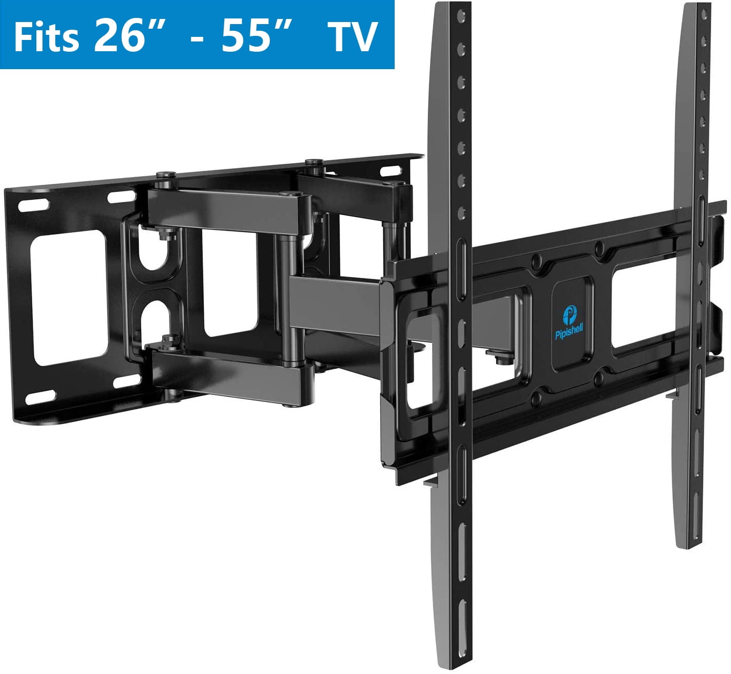 Pipishell Full Motion TV Wall Mount Bracket Swivel Tilt Rotation, Fits