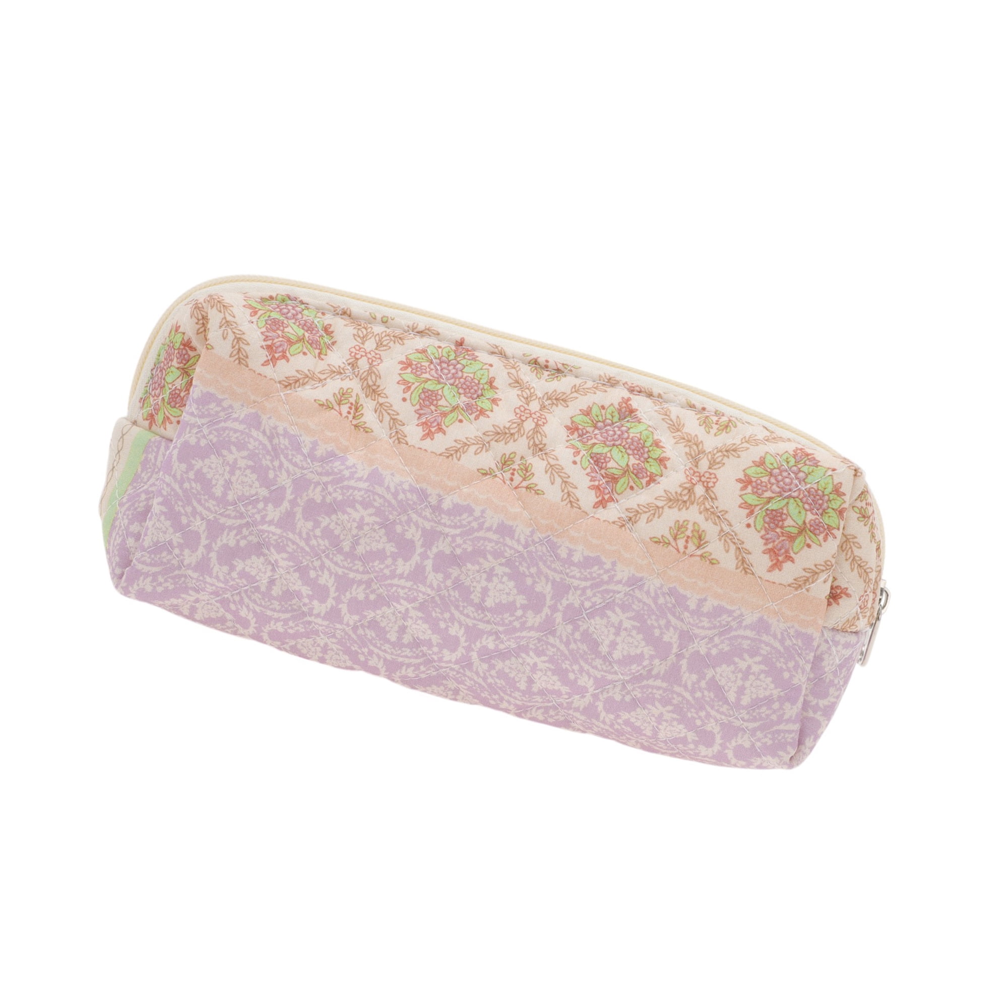 Unique Bargains Portable Ditsy Floral Handheld Quilting Makeup Bag Colorful 1 Pc