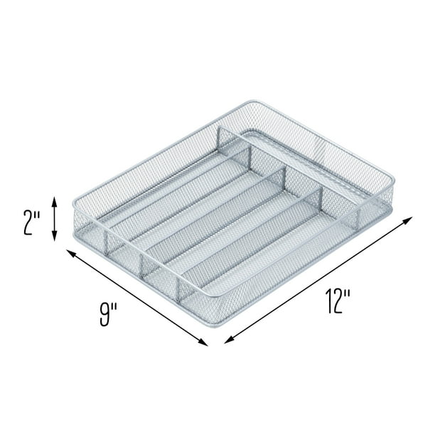 12 X 9 Inch Steel Mesh Silverware Desk Drawer Organizer Walmart Com Walmart Com