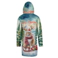 thumbnail image 2 of Merry Christmas Santa Reindeer Antlers Maine Coon Sleigh Xmas Winter Holiday All Over Print 3D Hooded Duffle Toggle Coat Cat Lover Kitten Owner Gifts - 00023, 2 of 6