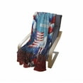 thumbnail image 4 of 4th of July Soft Flannel Fleece Throw Blanket, Celebration of the Important Day Uncle Sam Hat Flag Balloons, Cozy Plush for Indoor and Outdoor Use, 60" x 80", Blue Red and Pearl, by Ambesonne, 4 of 6