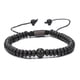 thumbnail image 1 of Xiao Hua Pulsera de turmalina negra con cuentas grandes y raíz de yoga, pulsera trenzada con piedras preciosas naturales, pulsera ajustable de moda, 1 pieza, color negro, 1 of 3