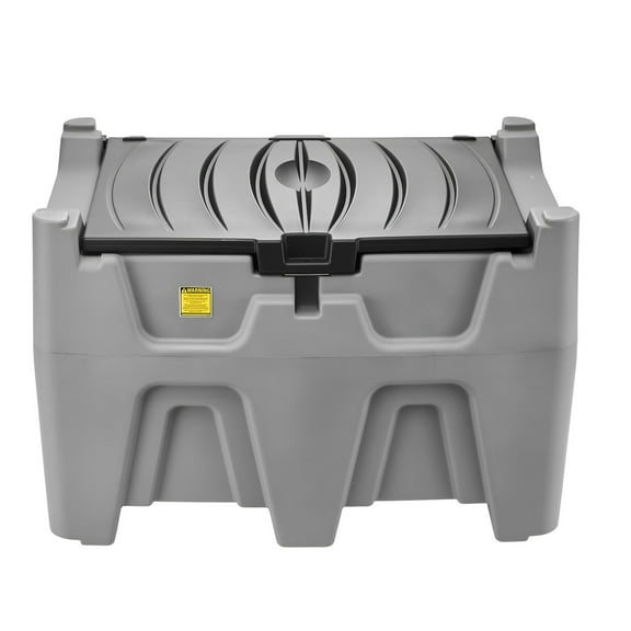 KFFKFF Portable Diesel Tank with Separate 106 Gal Diesel and 8 Gal DEF Compartments, Durable Fuel Transfer Tank with Pump and 13 Ft Hose, 10 GPM Flow Rate for Convenient Fuel Transport