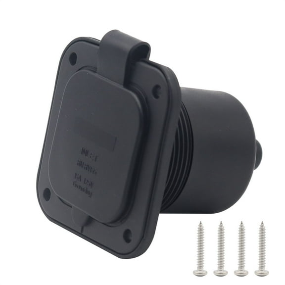 1 x 15Amp Power Inlet   4 x Screws for RV Camper Trailer Boat 125V AC Port Plug