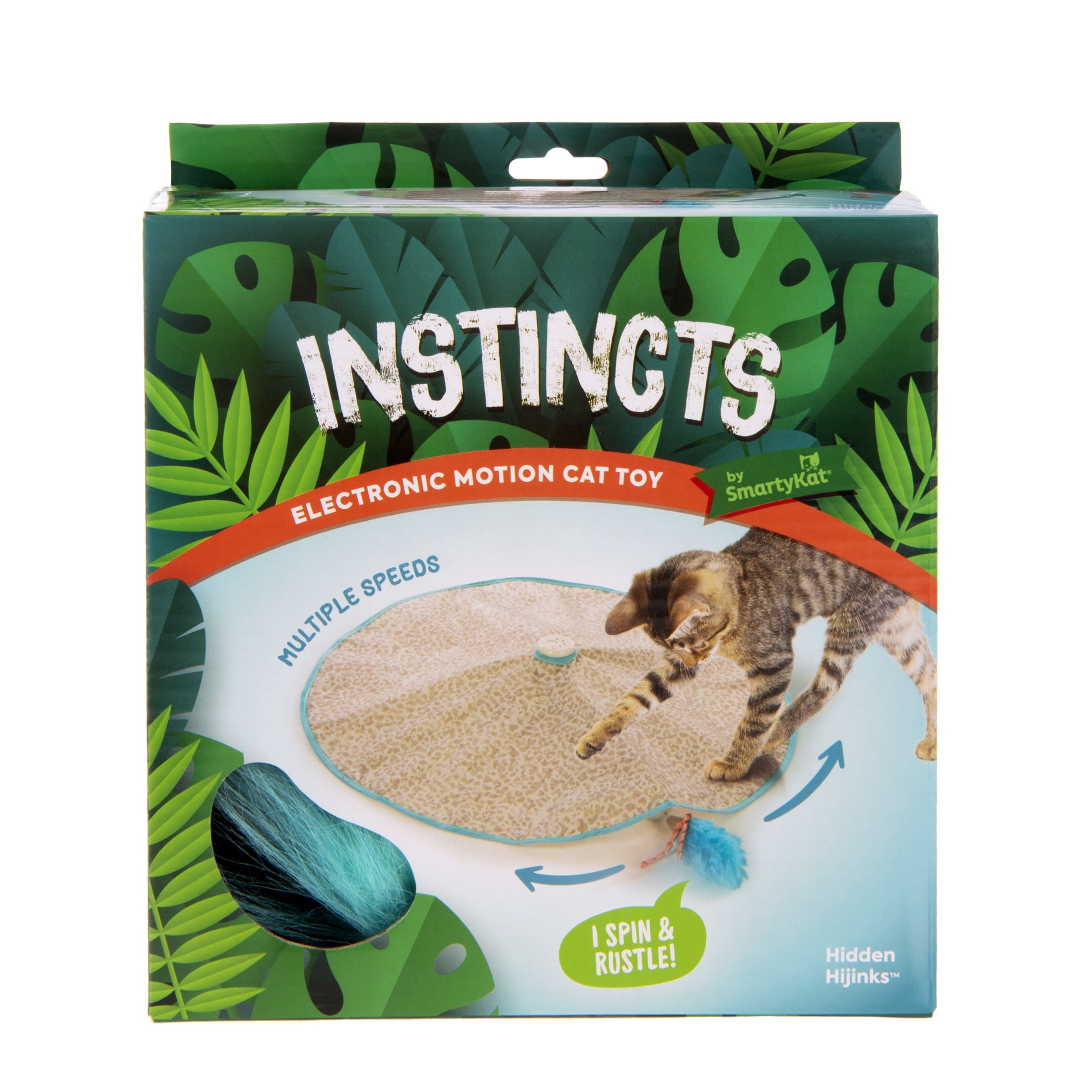 Instincts by SmartyKat Hidden Hijinks Electronic Motion Concealed Teaser Wand Cat Toy