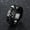 Black, variant on 8mm Black/Gold/Silver Roman Numerals Band Mens Spinner Chain Titanium Steel Ring