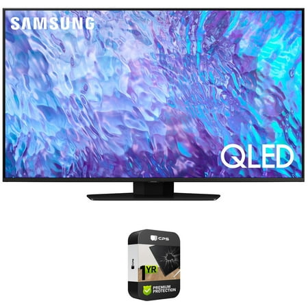 Samsung QN55Q80CA 55 Inch QLED 4K Smart TV Bundle with 1 YR CPS Enhanced Protection Pack (2023 Model)