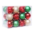 thumbnail image 1 of 24 piezas de bolas navideñas Toystoory rojo verde oro reutilizables para exteriores, 1 of 6