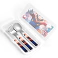 thumbnail image 4 of Picia Mario Pattern Toddler Utensils, Children's Knife, Fork And Spoon Set,Kids Silverware Set with Handle, 430 Stainless Steel, 4 of 8