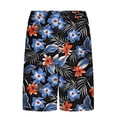 thumbnail image 7 of WAENQINLA Men's Swim Shorts Tropical Graphic 2 in 1 Beach Board Shorts Summer Casual Elastic Waisted Drawstring Swim Trunks ,Size S-2XL, 7 of 7
