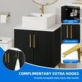 thumbnail image 6 of Uforic 24" Bathroom Vanity with Sink Top, Freestanding Bathroom Storage Cabinet with Door, Black, 6 of 10