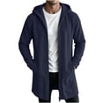 thumbnail image 4 of VBVC Men's Fall Long Full Zip Hoodie with Pockets , Oversized Lightweight Jacket For Men, S-3XL, 4 of 6