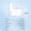 thumbnail image 5 of Barara King Bathrooms Toilet,Toilet,One Piece Toilet 1.1/1.60 GPF Dual-Flush, Water-Saving Elongated Comfort,Matte Black, 5 of 15