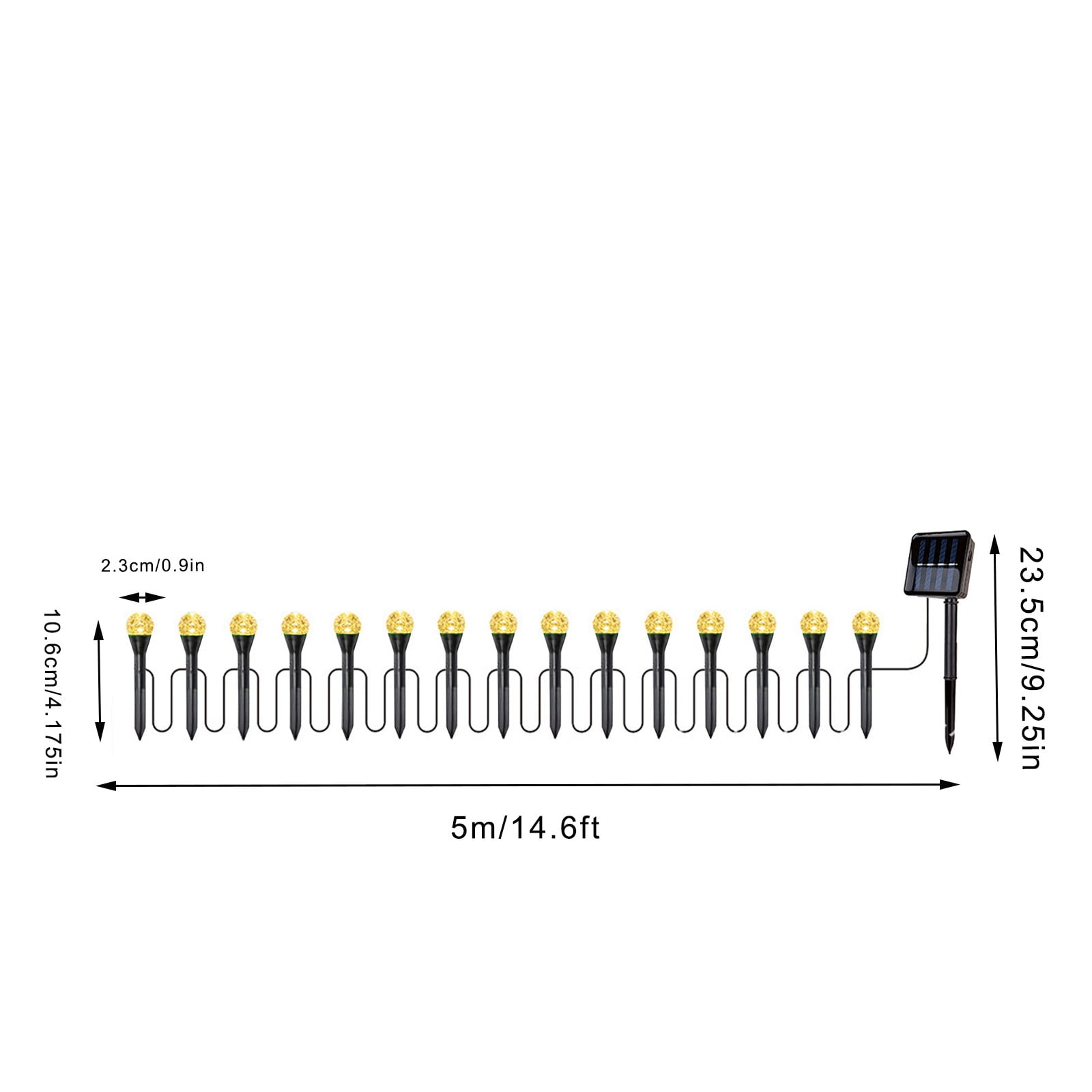 Solar Pathway Lights Solar Lights Outdoor Waterproof 15 Pcs Cold White LED Ground Lights With Rechargeable Battery Power,For Garden Patio Yard Landscape Lawn Driveway Walkway Path