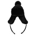 thumbnail image 2 of Tittly Winter Hats Beanie Cosy Beanie Hat Women Warm Faux Trapper Hat Fuzzy Ear Ski Snow Hats For Outdoors Skull Caps Hats for Women Black One Size, 2 of 4