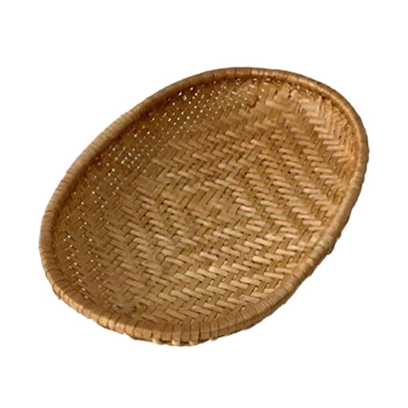 XINGAG Rattan Bread Basket, Bamboo Bread Basket, Fruits Basket, Wicker Fruit Bowls for Candy, Snack, Keys, Kitchen Countertop