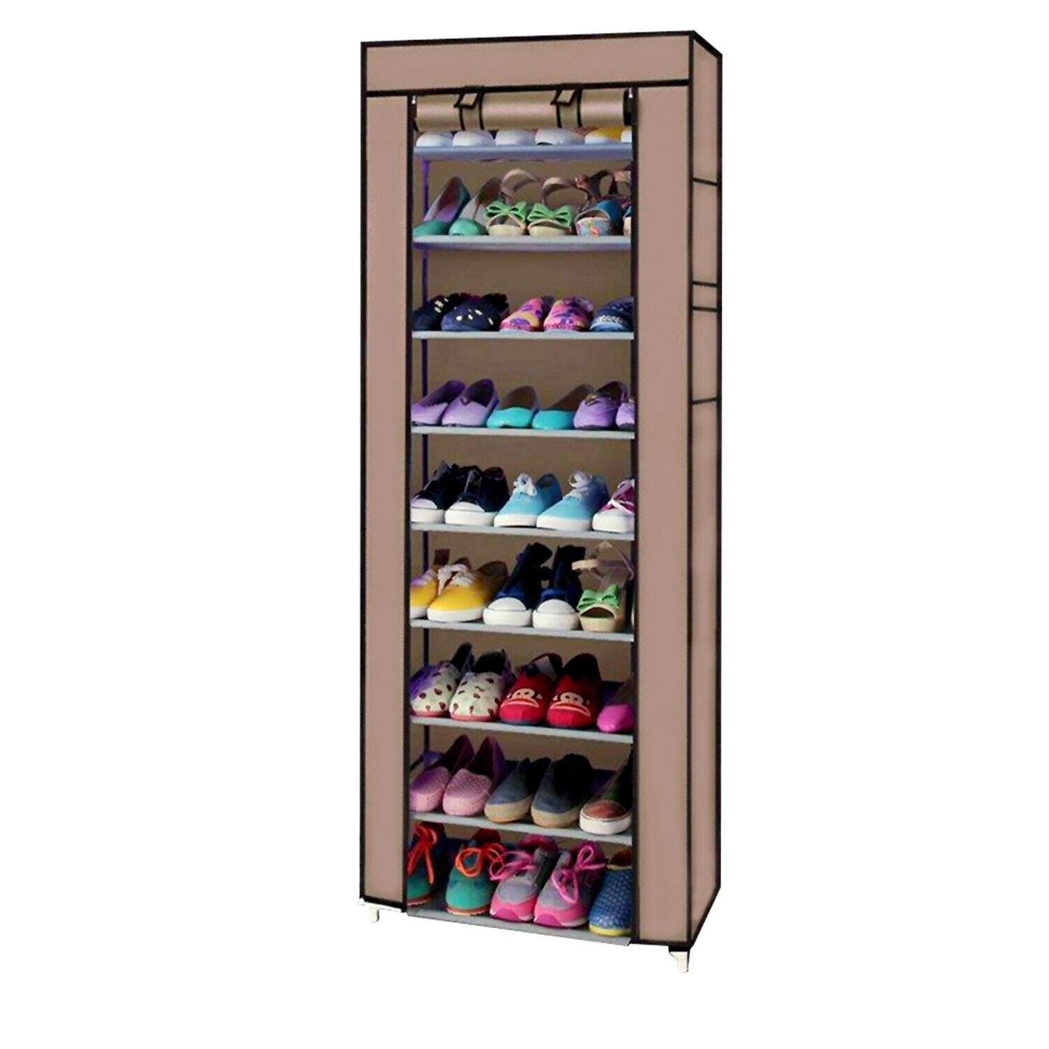 "Portable Shoe Rack 9 Shelf Storage Closet Home Organizer with
