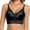 Black, variant on Women Wirefree Lace Patchwork Seamless Bra, Adjustable Strap Racerback Comfort Push-Up Everyday Lounge Bra Khaki XXXL