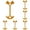 Yellow*5, variant on Heavy Duty Extendable Fishbone Tent Stake, Multi Function Outdoor Ground Peg For Camping Tarp, Aluminum Alloy Windproof Anchor Nail, Blue