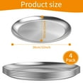 thumbnail image 4 of Pizza Pan 4Pcs Stainless Steel Pizza Pan Set Round Pizza Tray Rust Proof Pizza Baking Pan Dishwasher Safe Pizza Baking Sheet for Pizza Pie Oven Restaurant Grilling, 4 of 8