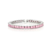 Gem Stone King Princess Cut Cubic Zirconia Classic Tennis Bracelet for Women (15.00 Cttw, 4MM CZ, Size 7 inch)