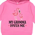 thumbnail image 3 of Inktastic Gramma Loves Me Girl Flamingo Toddler Hoodie, 3 of 4