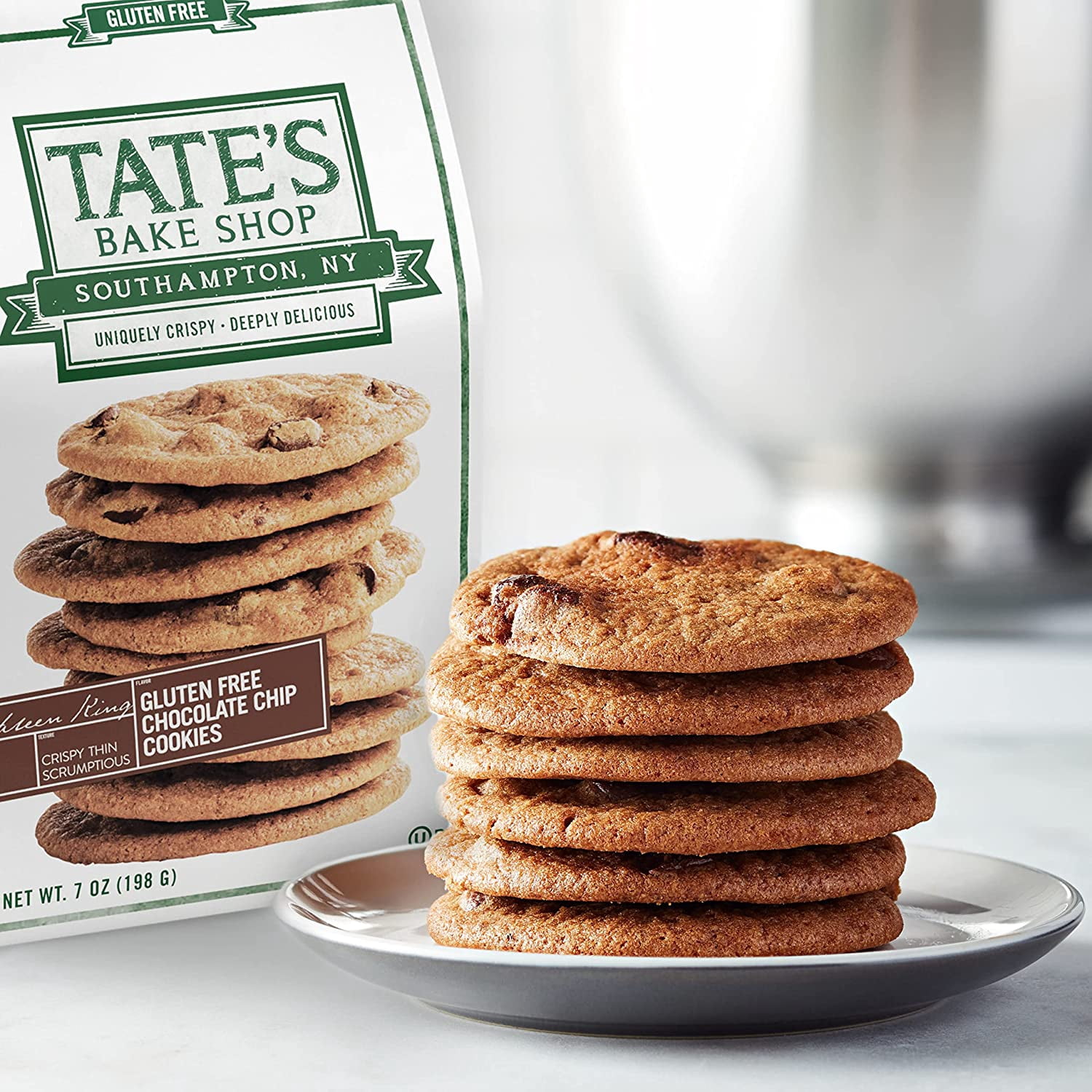 Pack of 6, Tates Gluten Free Chocolate Chip Cookies, 7 oz