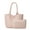 06-Pink, variant on Woven Tote Bag Womens Purse: Vegan Leather Shoulder Handbags - Fashion Summer Beach Tote Bags - Large Travel Totes Handwoven Satchel for Holidays (Brown Color)