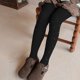 thumbnail image 5 of Cowsor Toddler Baby Girls Winter Fleece Lined Leggings Knit Thick Warm Full Length Tights Basic Velvet Pants, 5 of 7
