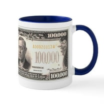CafePress - $100,000 Bill Mug - 11 oz Ceramic Mug - Novelty Coffee Tea Cup