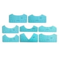 thumbnail image 2 of jifeng 8 Pieces T Shirt Ruler Guide Alignment Tool Making Tools Calibration Ruler Front Blue, 2 of 9