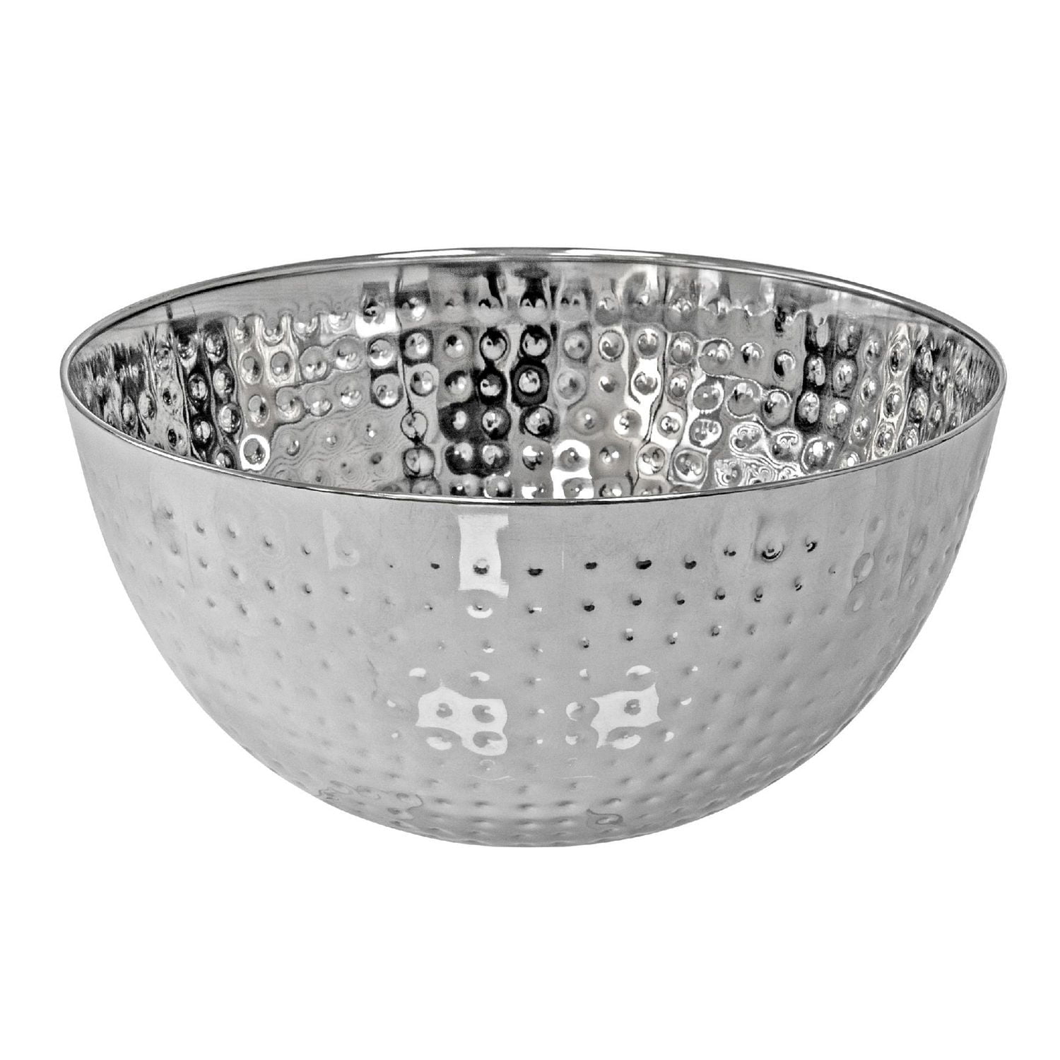 IH Casa Decor Stainless Steel Hammered Salad Bowl 9.50" - Set of 2