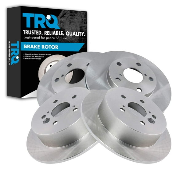 TRQ Front & Rear Brake Rotors Set Fits Select 2004-2005 Toyota RAV4