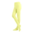 thumbnail image 1 of EMEM Apparel Girls' Kids Childerns Solid Colored Opaque Dance Ballet Costume Microfiber Footed Tights Stockings Fashion Light Yellow 4-6, 1 of 5