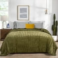 thumbnail image 4 of Home Soft Things Super Soft Decorative Blanket Bed Cover - Olive - Oversize (118" x 95"), 4 of 6